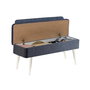 Hanah Home Banco 1048 - 1, Blanco y Azul Oscuro, 110x82.5x40 cm